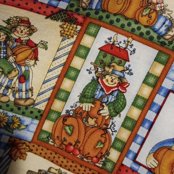 Fall theme Scrub Top - Picture 2 of 3